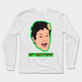 David S Pumpkins | Any Questions? Long Sleeve T-Shirt